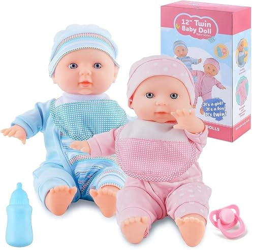 SMILESSKIDDO Twin Baby Doll - 12 inch Soft Body