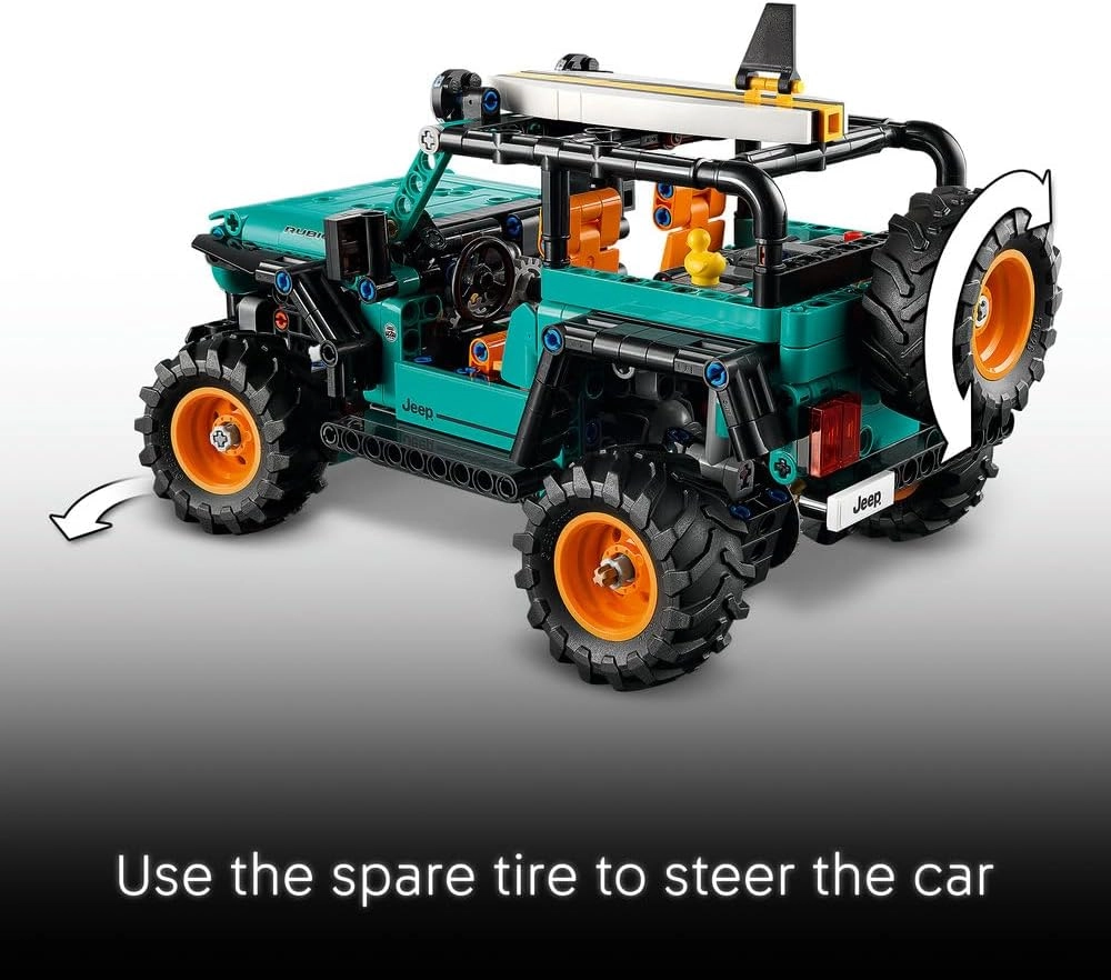 Technic Jeep Wrangler Rubicon (42227) - V6 Engine Steering Suspension