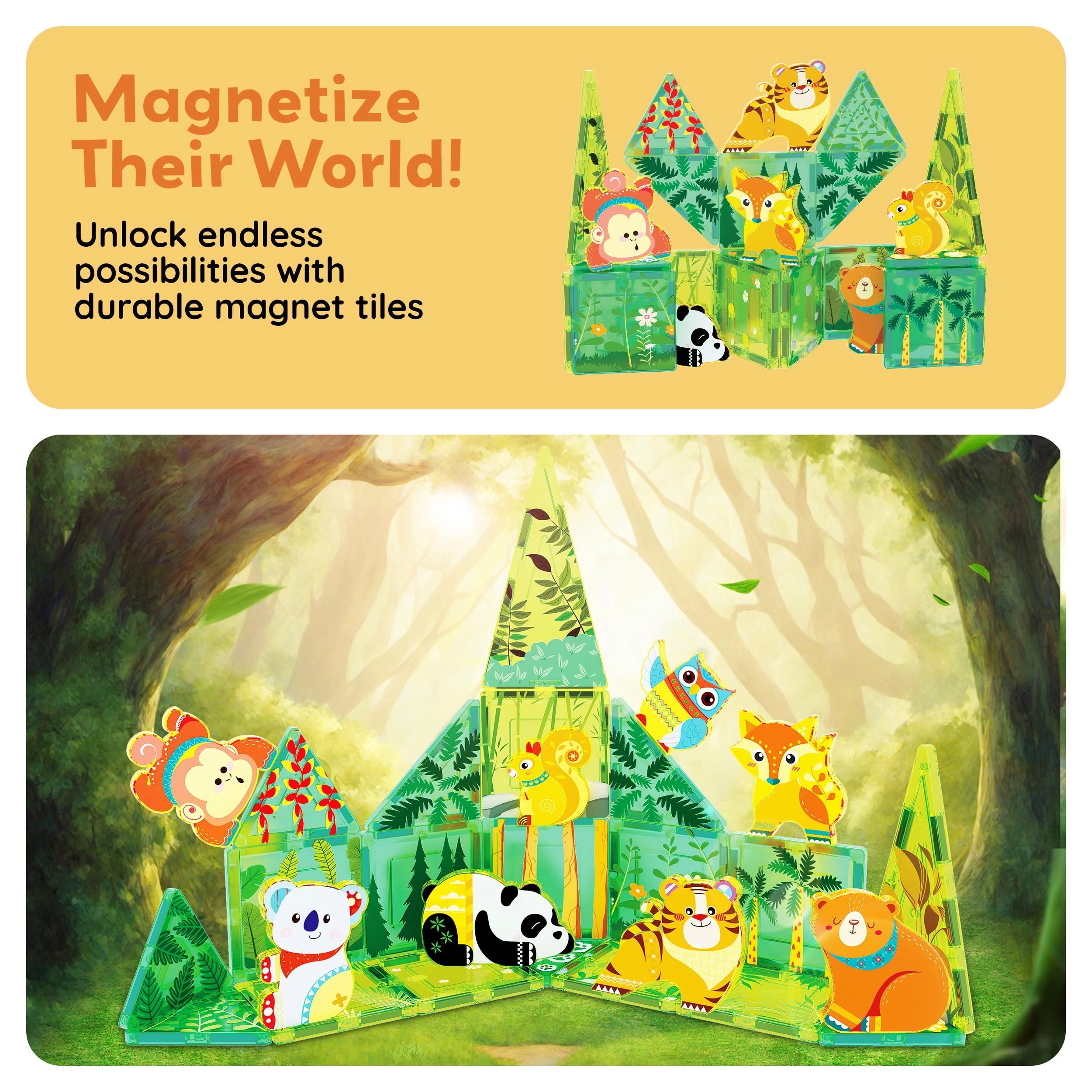 Magnetic Tiles - Forest Animal 26 pcs