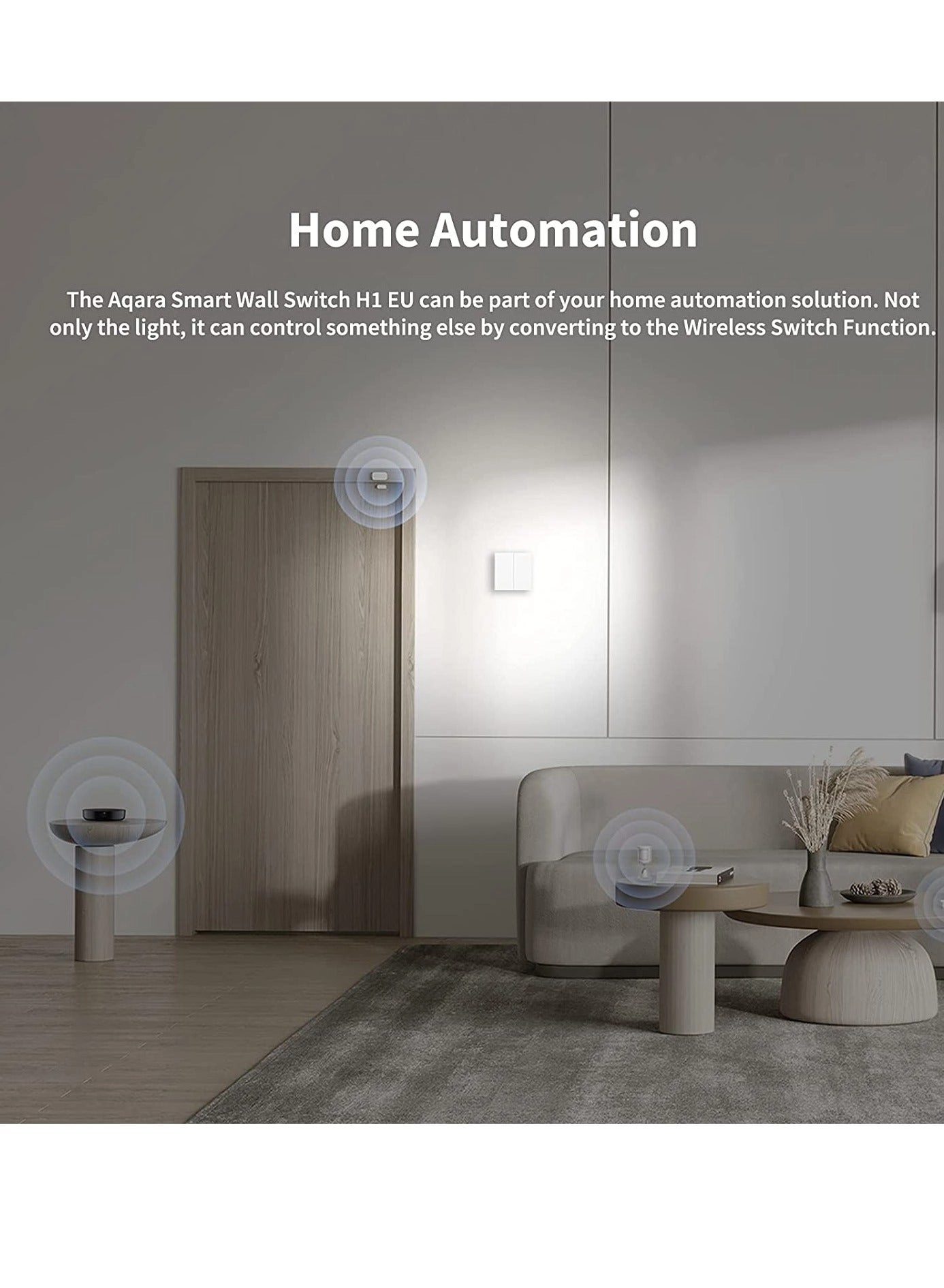 Smart Wall Switch H1 - Zigbee 3.0 EU Neutral Double Rocker