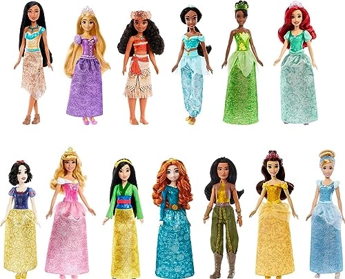 Princess Fashion - Sparkling Clothing and Accessories 13 Dolls Ages 3+