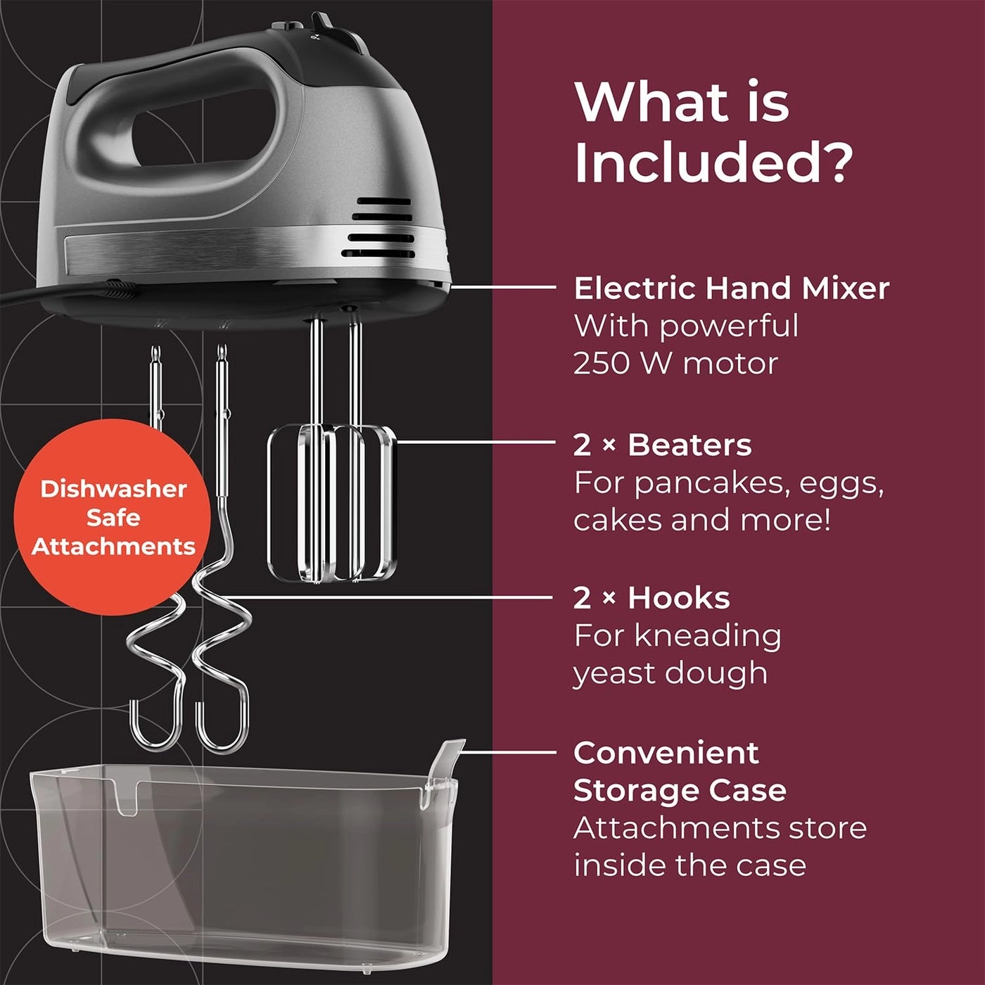 Electric Hand Mixer - 250W