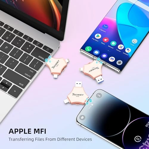 USB 3.0 Flash Drive - USB/Lightning/Type C 256GB