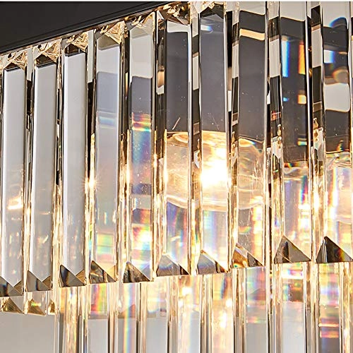 E14 American Rectangular Crystal Chandelier - 8 light sources 80*27*35cm