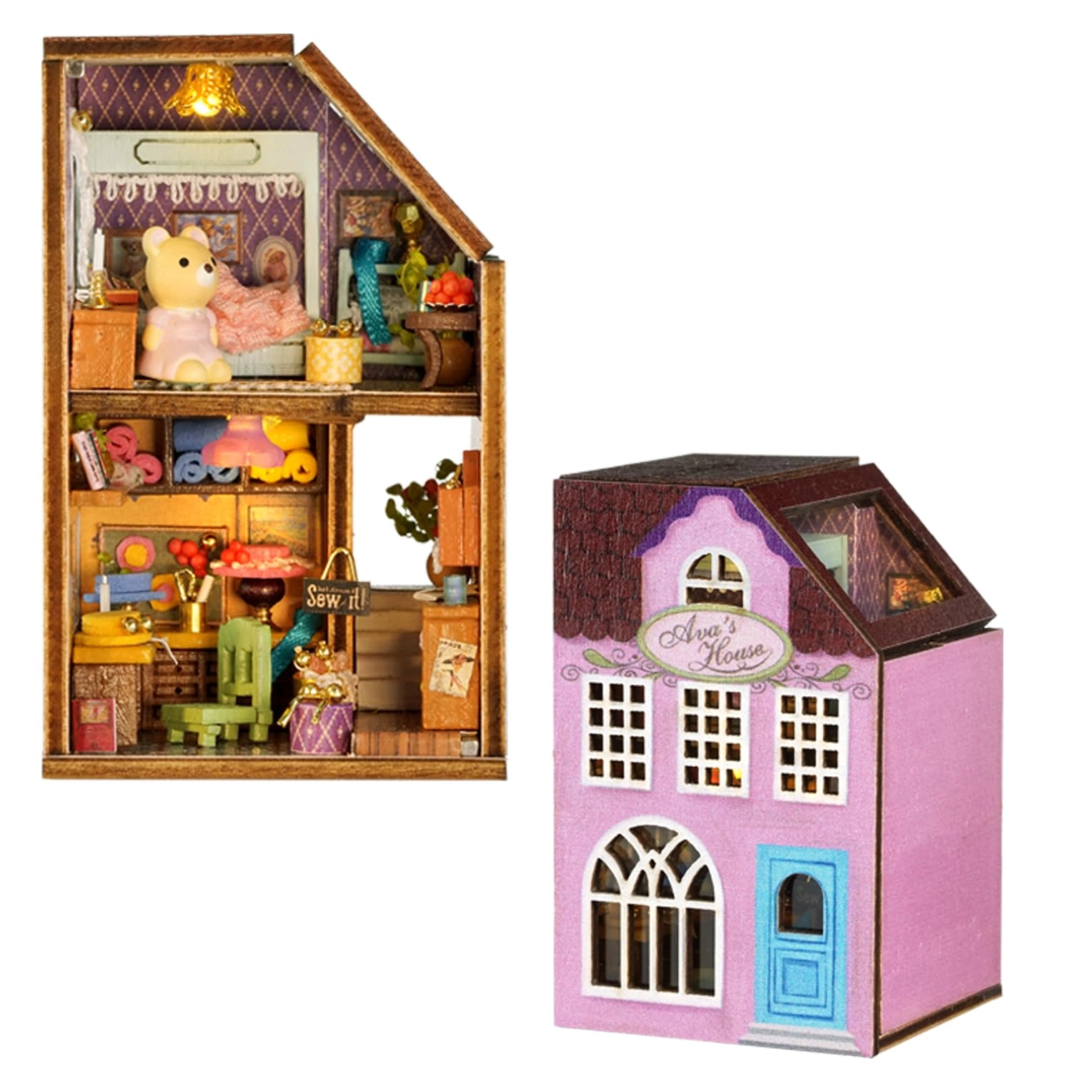 DIY Miniature Dollhouse Kit - Happy Manor 1:100