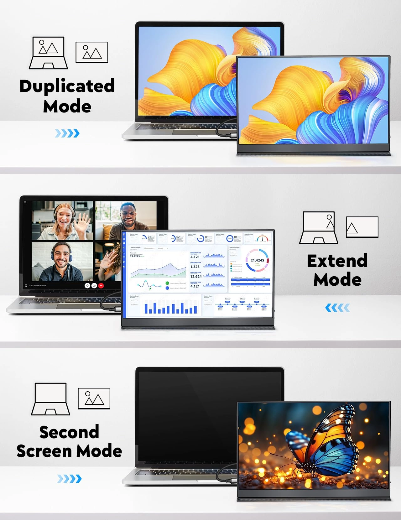 Portable Monitor - 1080P FHD 15.6”