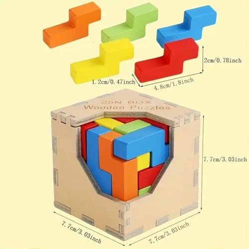 Wooden Building Block Puzzles - 24 months - 4 years 25 pieces