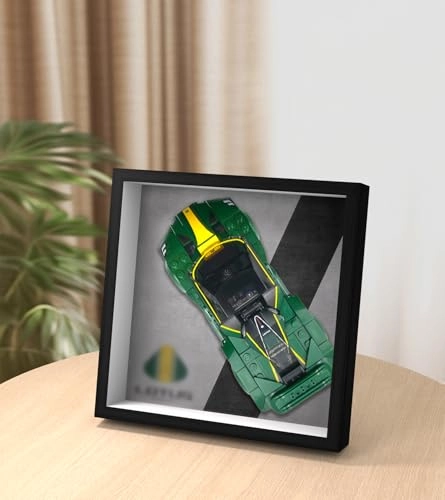Display Wallboard - 8.08x8.08 inches for Lego Speed Champions Lotus Evija 76907 Race Car