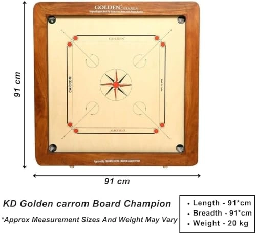Golden Carrom Board