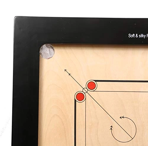 Golden Carrom Board - 12mm Champion with Coins Striker & Cover