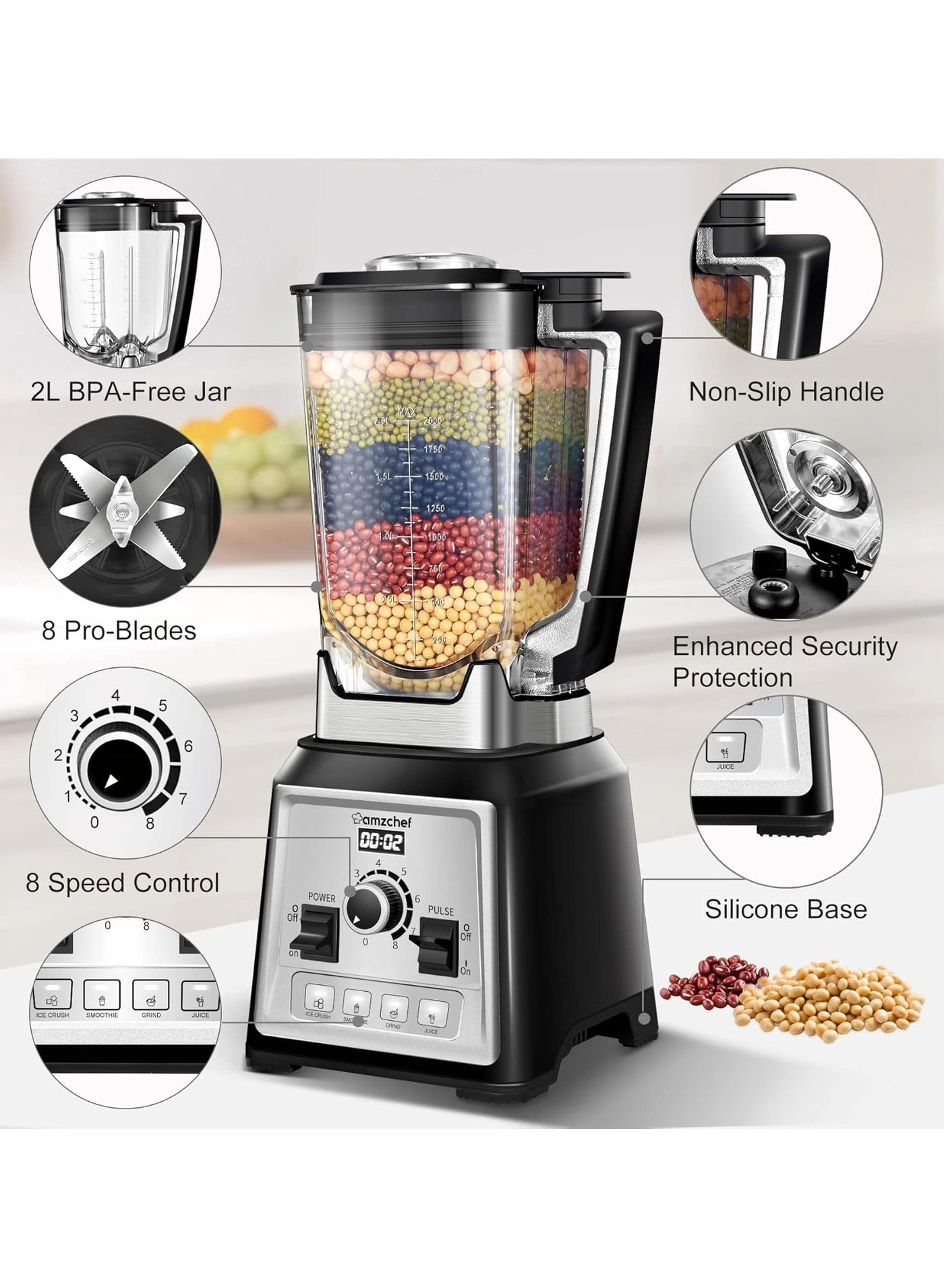 Professional Blender - 2000W