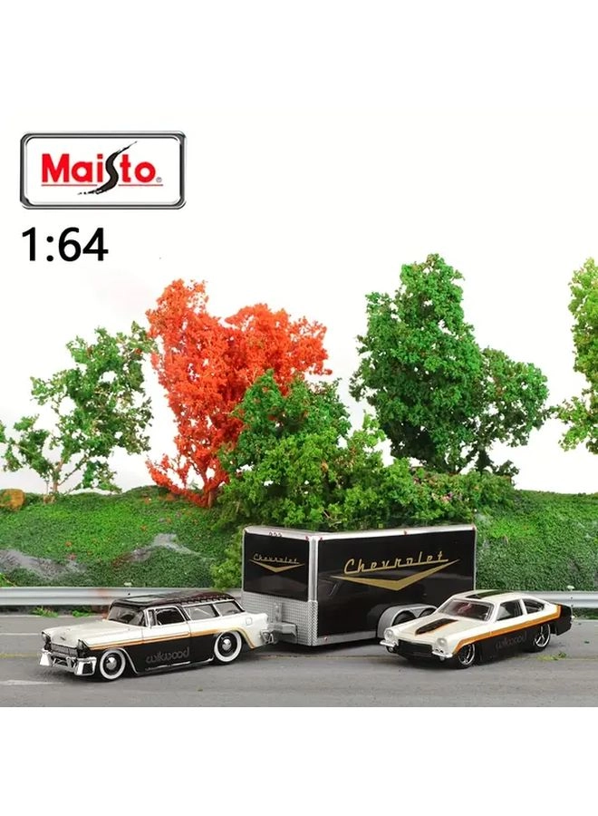 1955 Chevrolet Nomad Vega Transport Trailer Set - Alloy 1:64