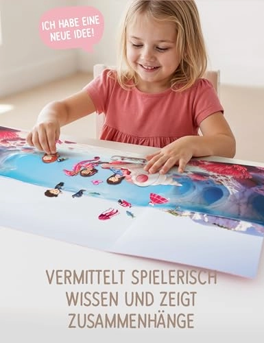 Mermaid Sticker Book Reusable 100 pcs