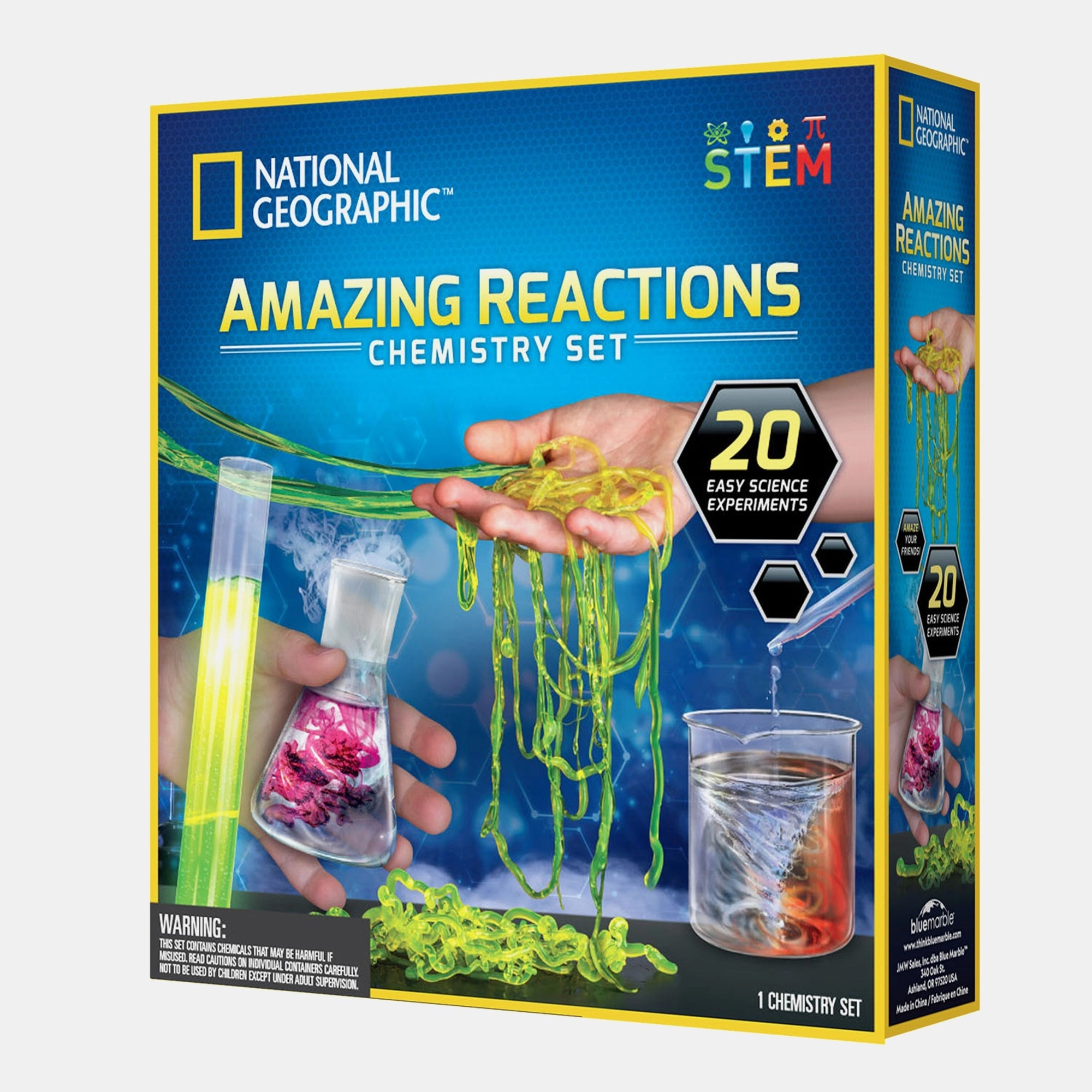 National Geographic Amazing Reactions Chemistry Set - 8 years+ 19 pieces