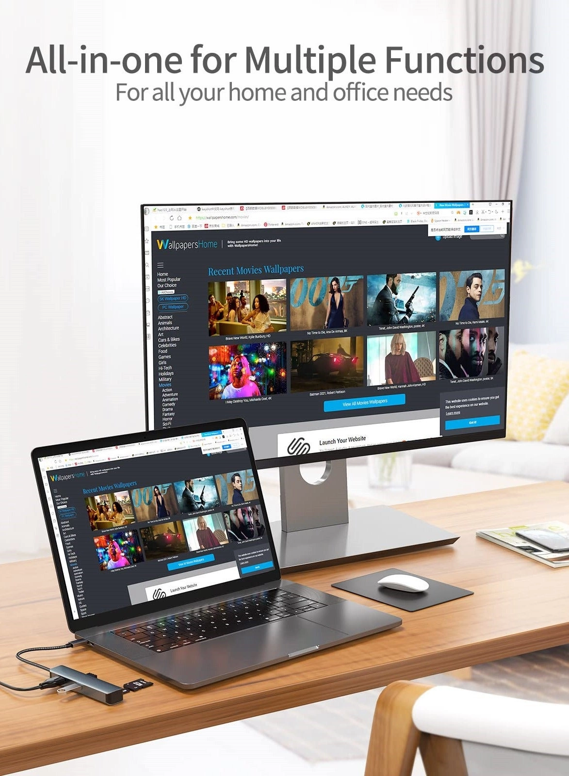 USB C Hub - 5-in-1 4K HDMI 2 USB 3.0