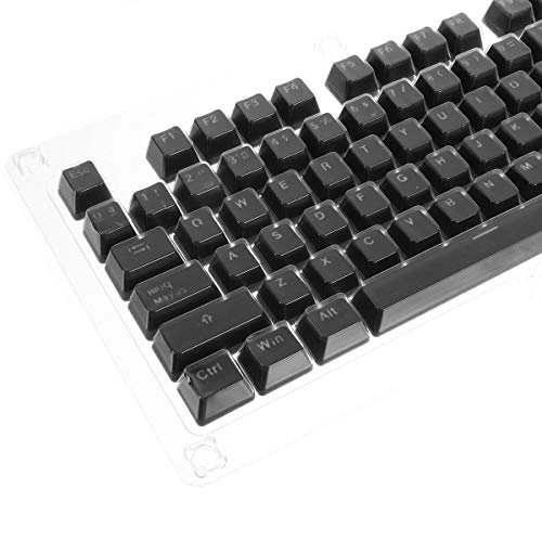 106 Key Faint Translucent ABS Keycaps - Black Backlit
