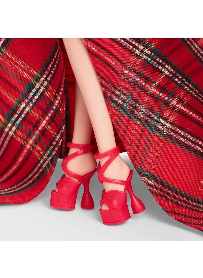 Barbie Signature Doll - 2024 Holiday Blonde Plaid Skirt Ages 6+