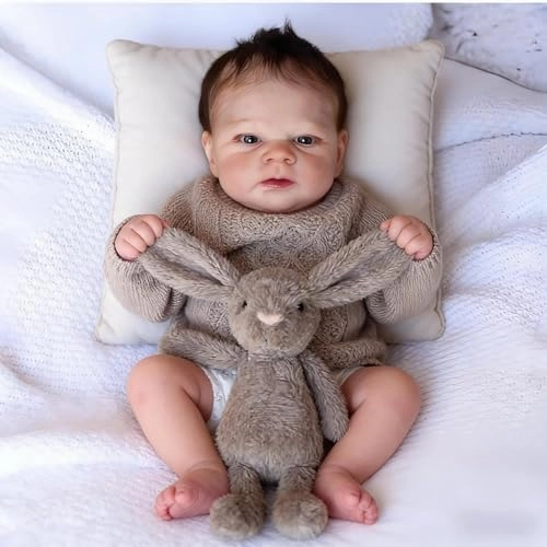 Elijah Reborn Baby Doll - 17 inch Silicone Blue Eyes Ages 3+