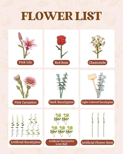 Flower Bouquet Basket Building Set - Floral