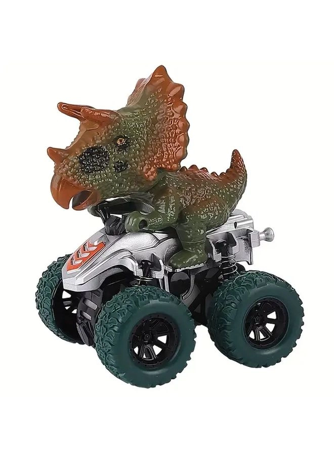 Triceratops Inertia Toy Car - 360° Rotatable Friction-Powered