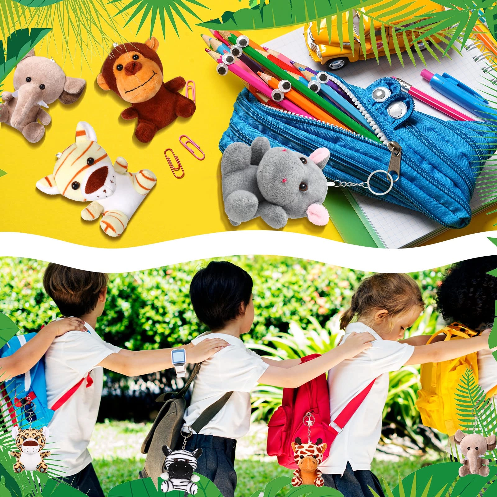 Jungle Animal Plush Set