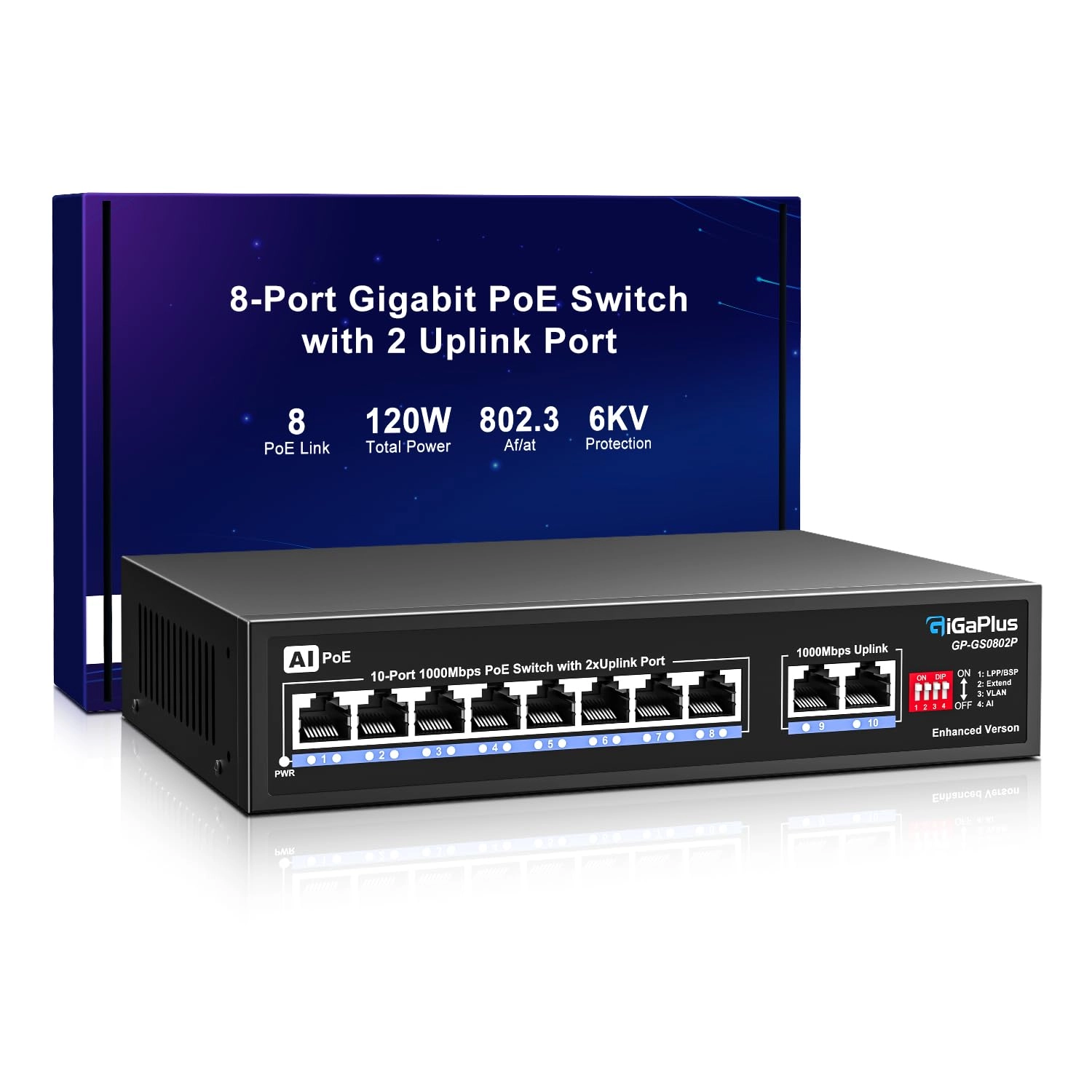 GigaPlus GP-GS0802P 10-ports