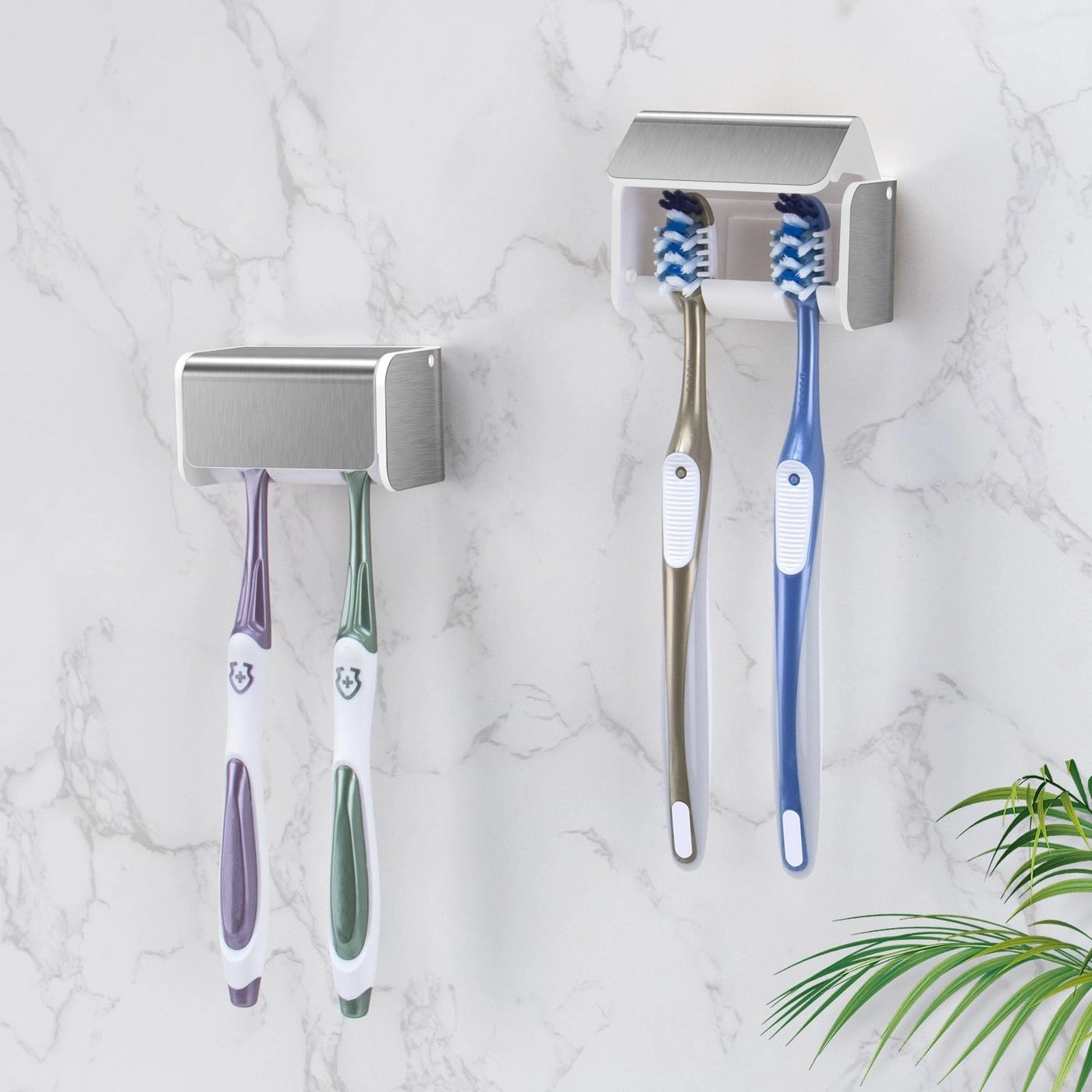 PARKMANI Toothbrush Holders - Wall Mounted 2 Slots