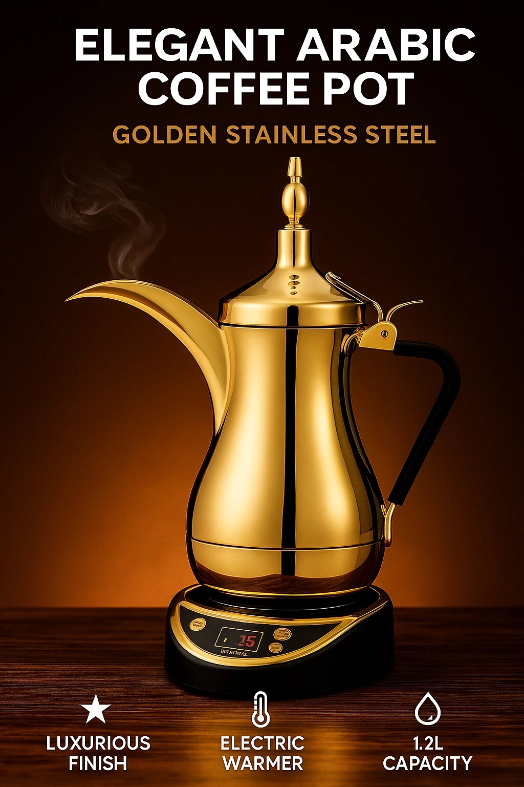 Electric Arabic Coffee Maker - 1.2L