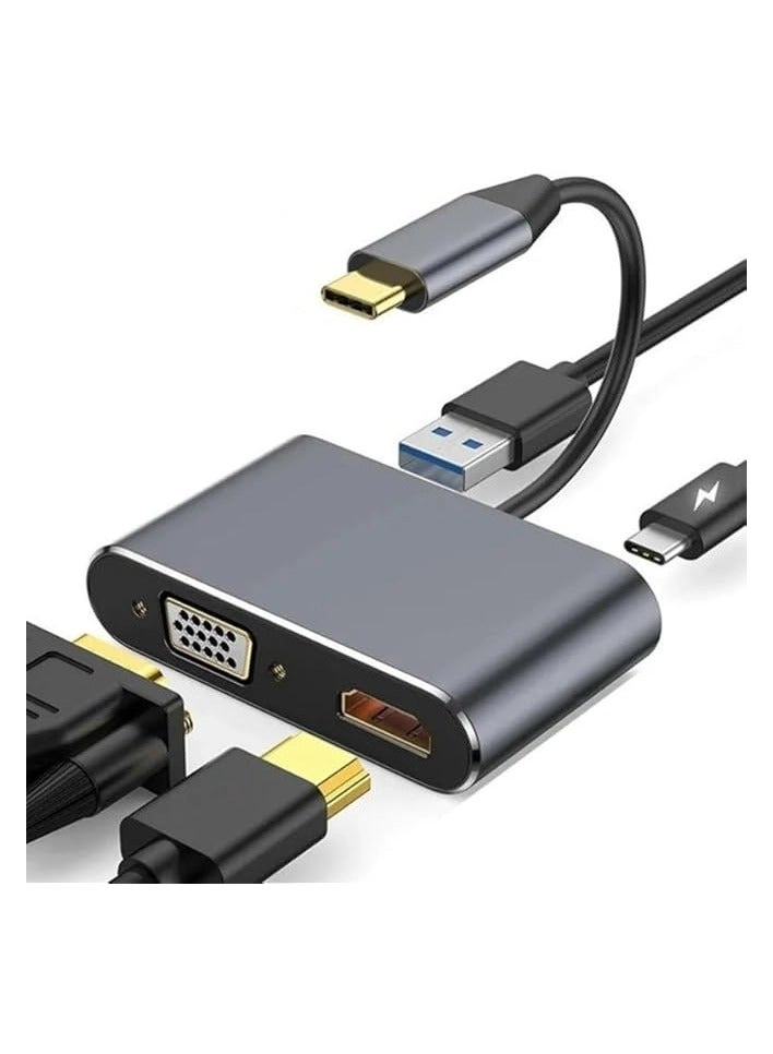 USB-C Hub - HDMI VGA 100W PD