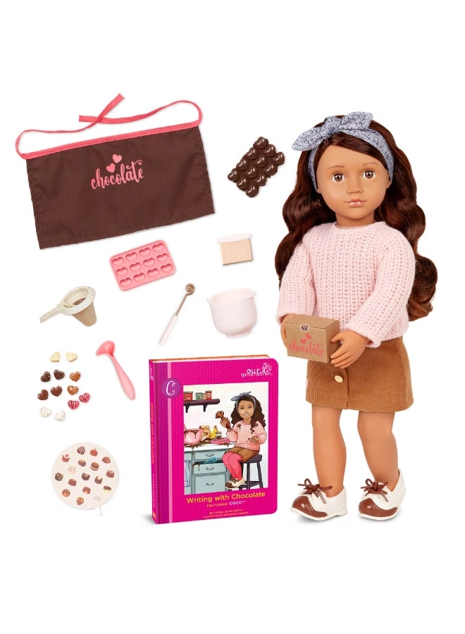 Our Generation Coco Deluxe Chocolate Fashion Doll Playset - 18-inch Multicolor Ages 3+