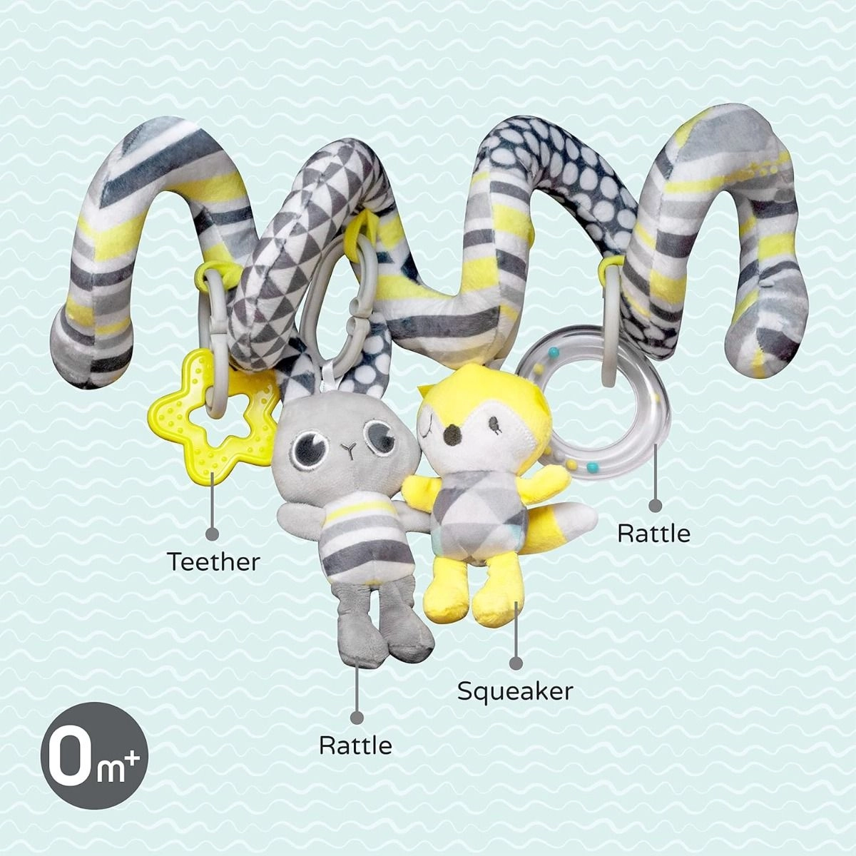 Spiral Activity Hanging Bee Toys - 0 months & above