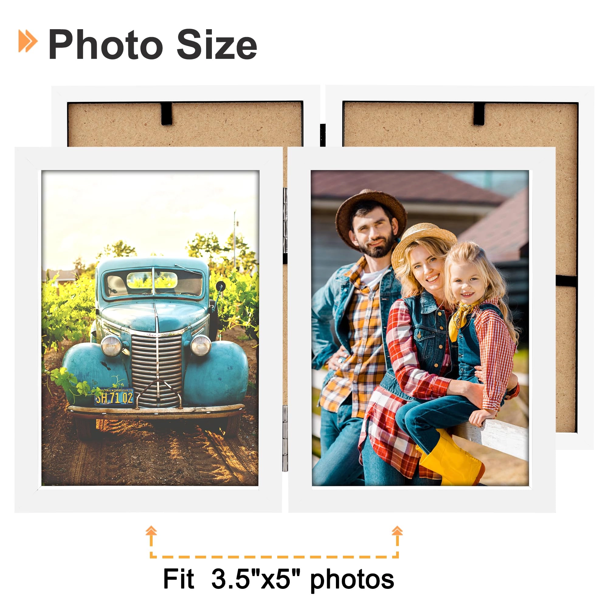 Double Picture Frame - 3.5x5 in 2 picture frames