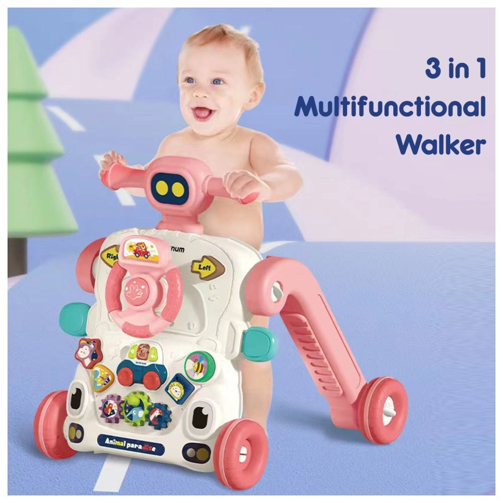 3-in-1 Baby Walker - Musical Keyboard Learning Table Mode