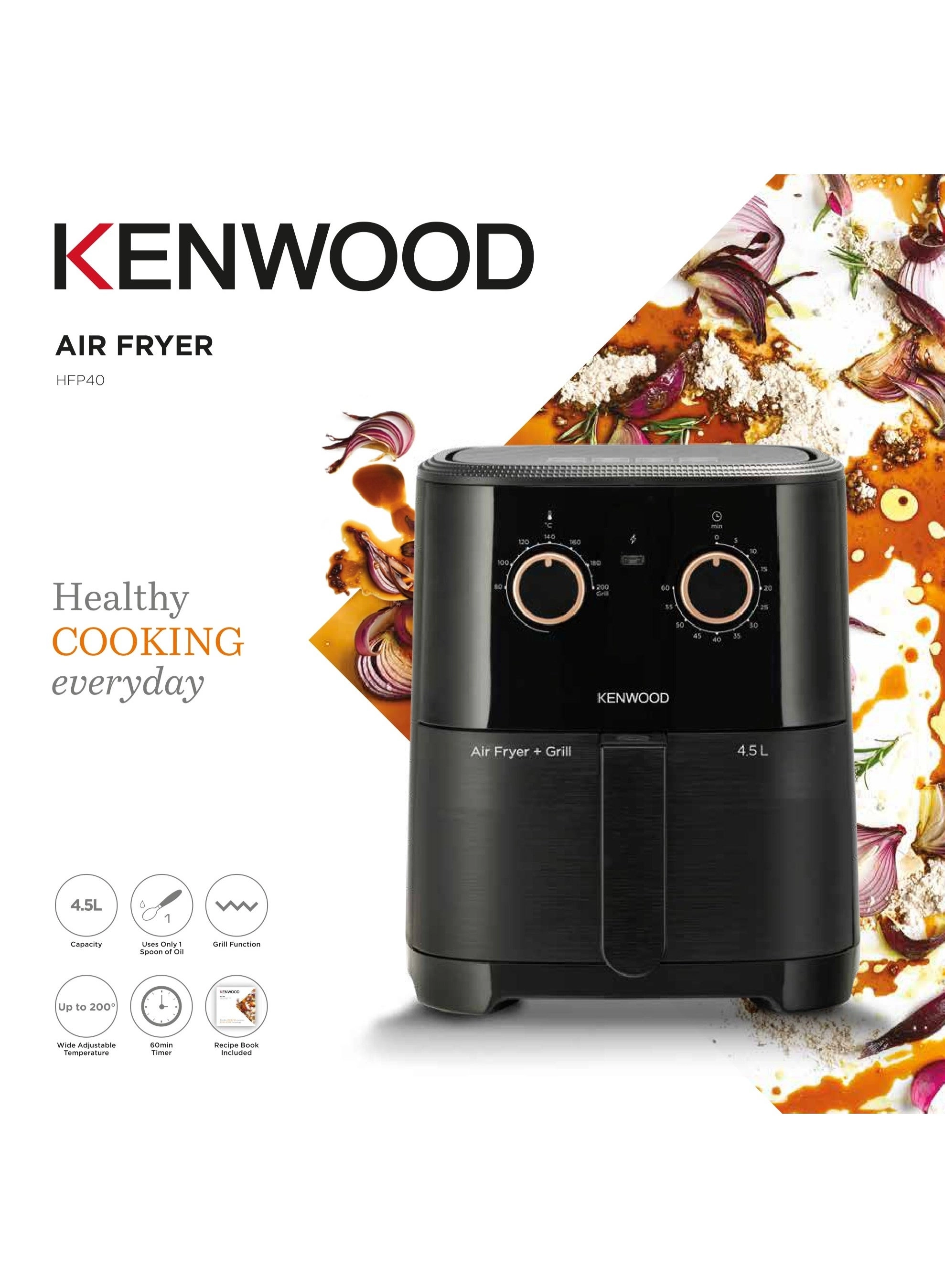 Airfryer + Grill XL HFP40.000BK