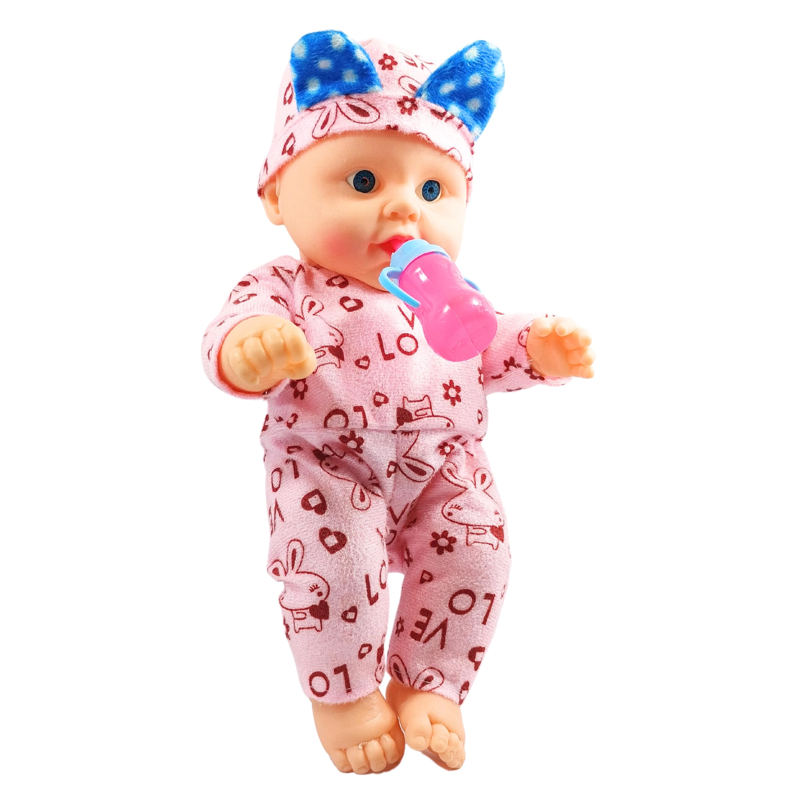 CREATIVE KIDS NEW DELHI Baby Boy Doll - Polyvinyl Chloride Movable Arms Milk Bottle Ages 3+