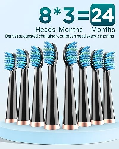 Electric Toothbrush - 8 Brush Heads 5 Modes 2 Minute Timer