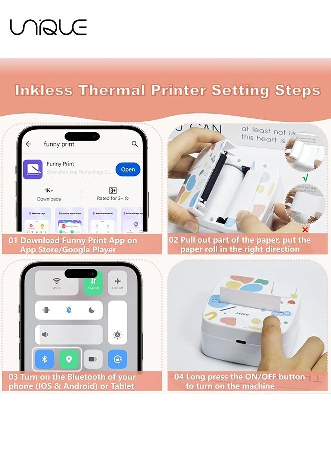 Mini Sticker Printer - 200dpi 1200mAh