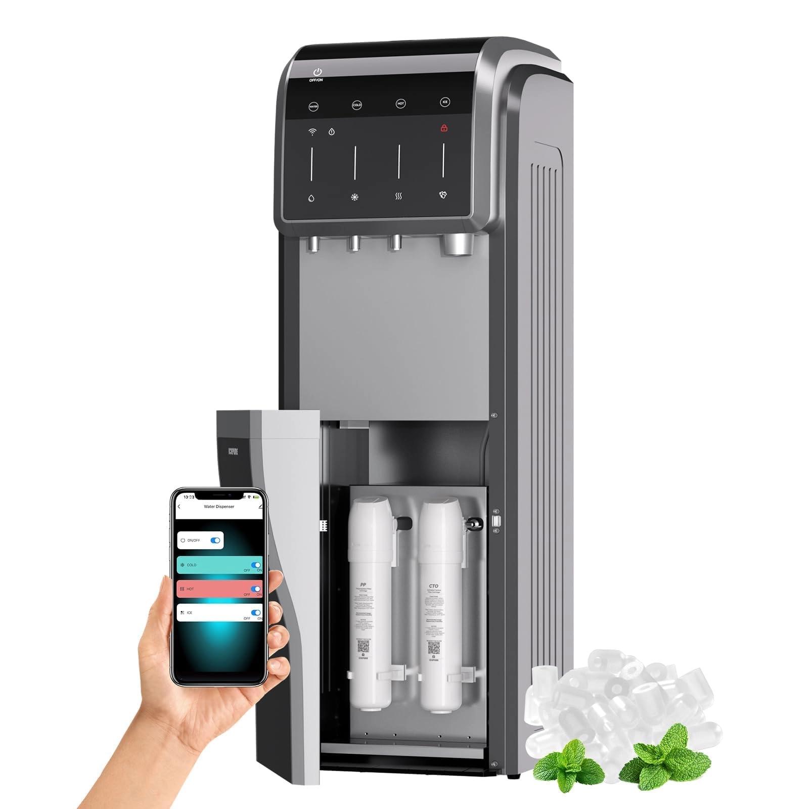 TOP PURE (USA), INC. 6-in-1 Bottleless Water Cooler - 1500 Gallons