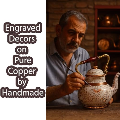 Turkish TeaPot - Copper 1.5 Liters