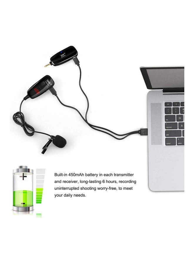 NIBEMINENT V9421-4_P - UHF Lavalier Lapel Wireless Microphone