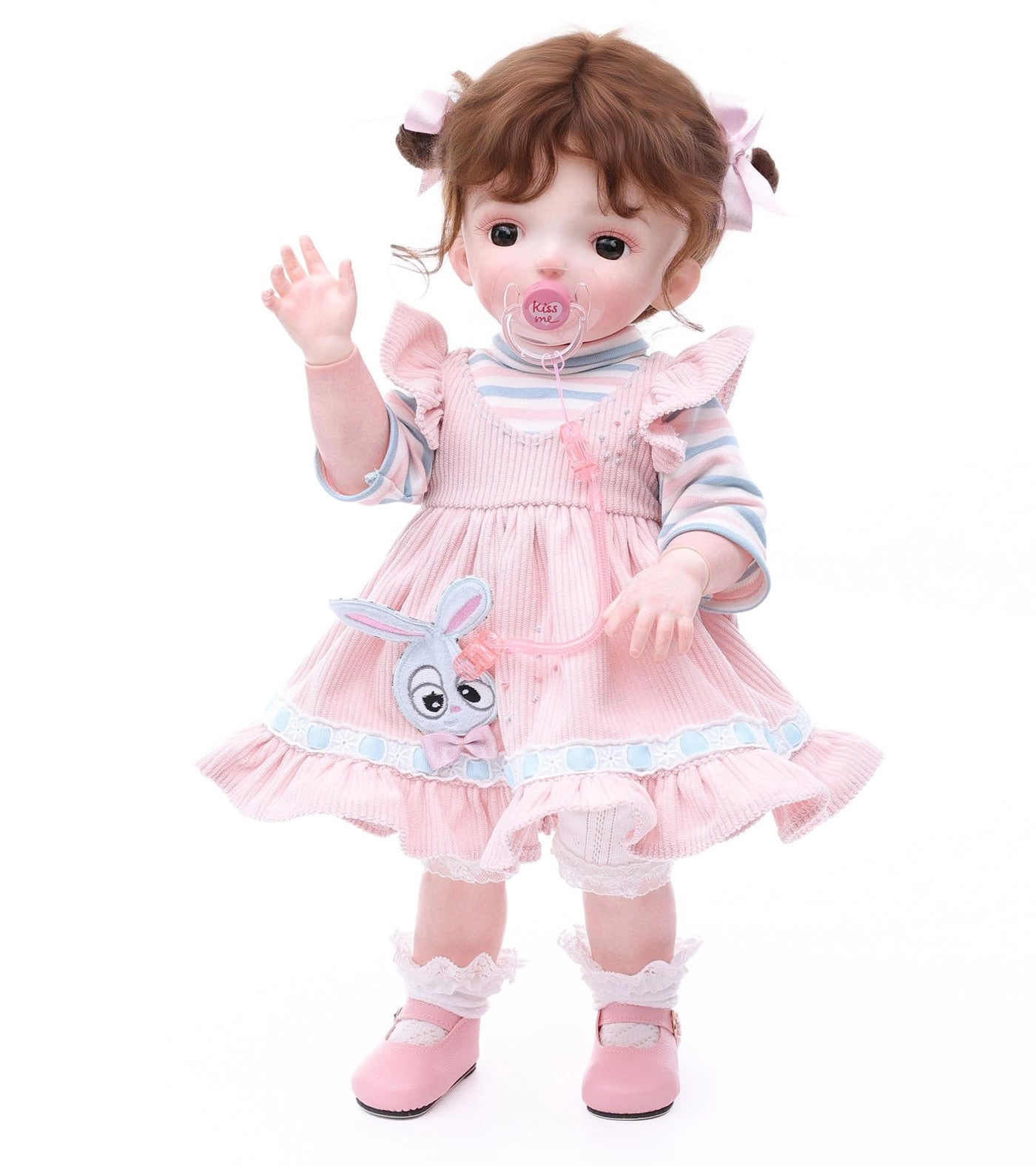 Reborn Style Ball Jointed Doll - 20 Inch Full Vinyl Brown Glass Eyes Ages 14+
