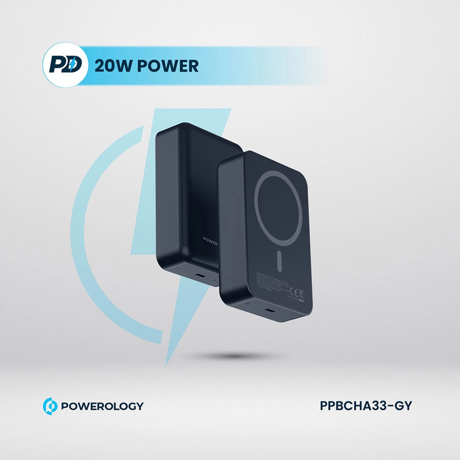 PPBCHA33-GY - 20000mAh 20W Fast-Charging Wireless