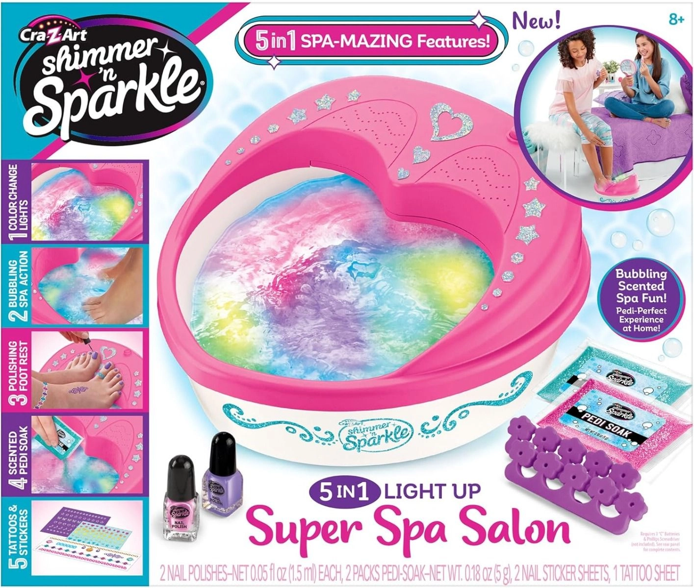 SHIMMER N SPARKLE 5 In 1 Light Up Super Spa Salon - 8+ years