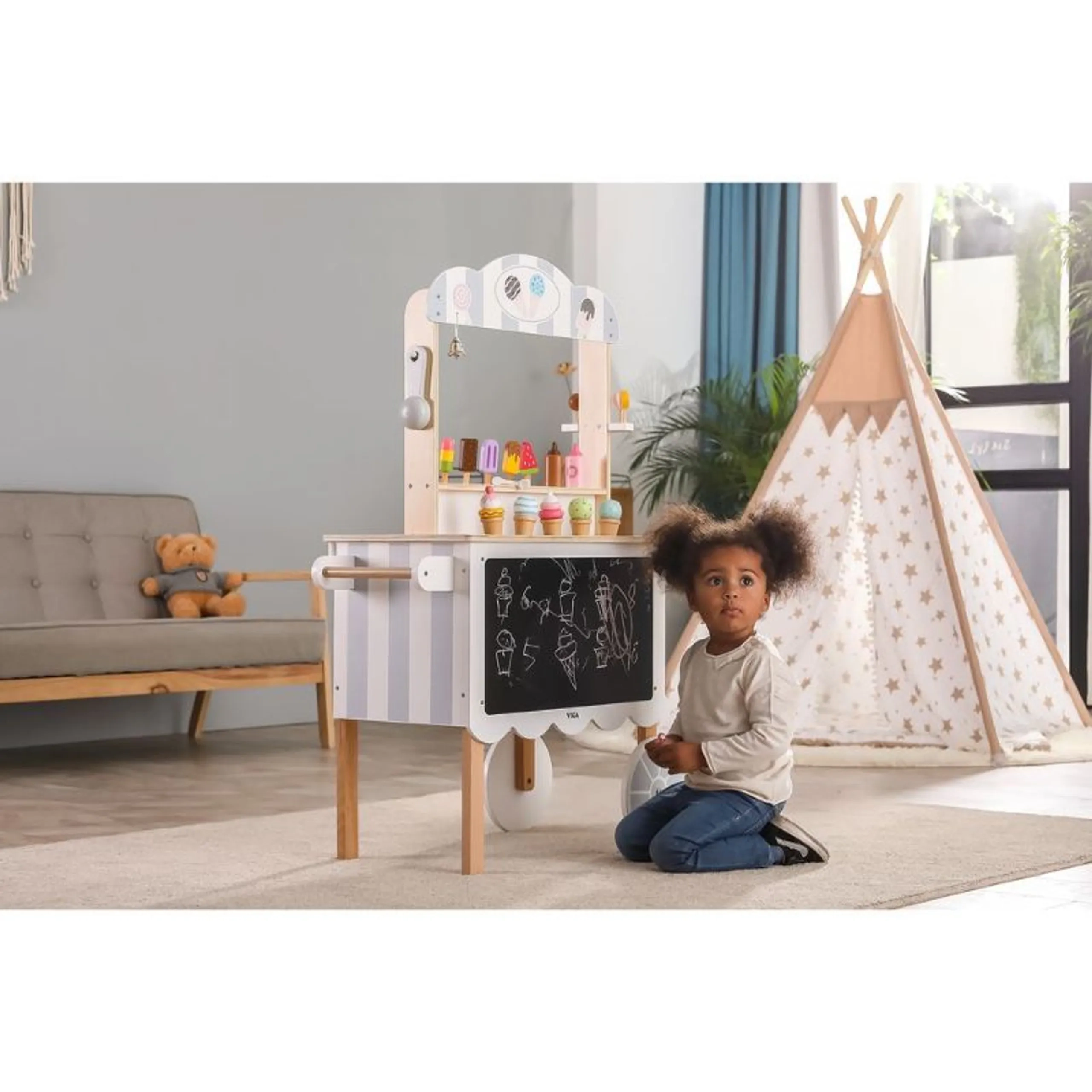 Ice Cream Mobile Shop - Wooden 3-in-1 (PCG-44550)