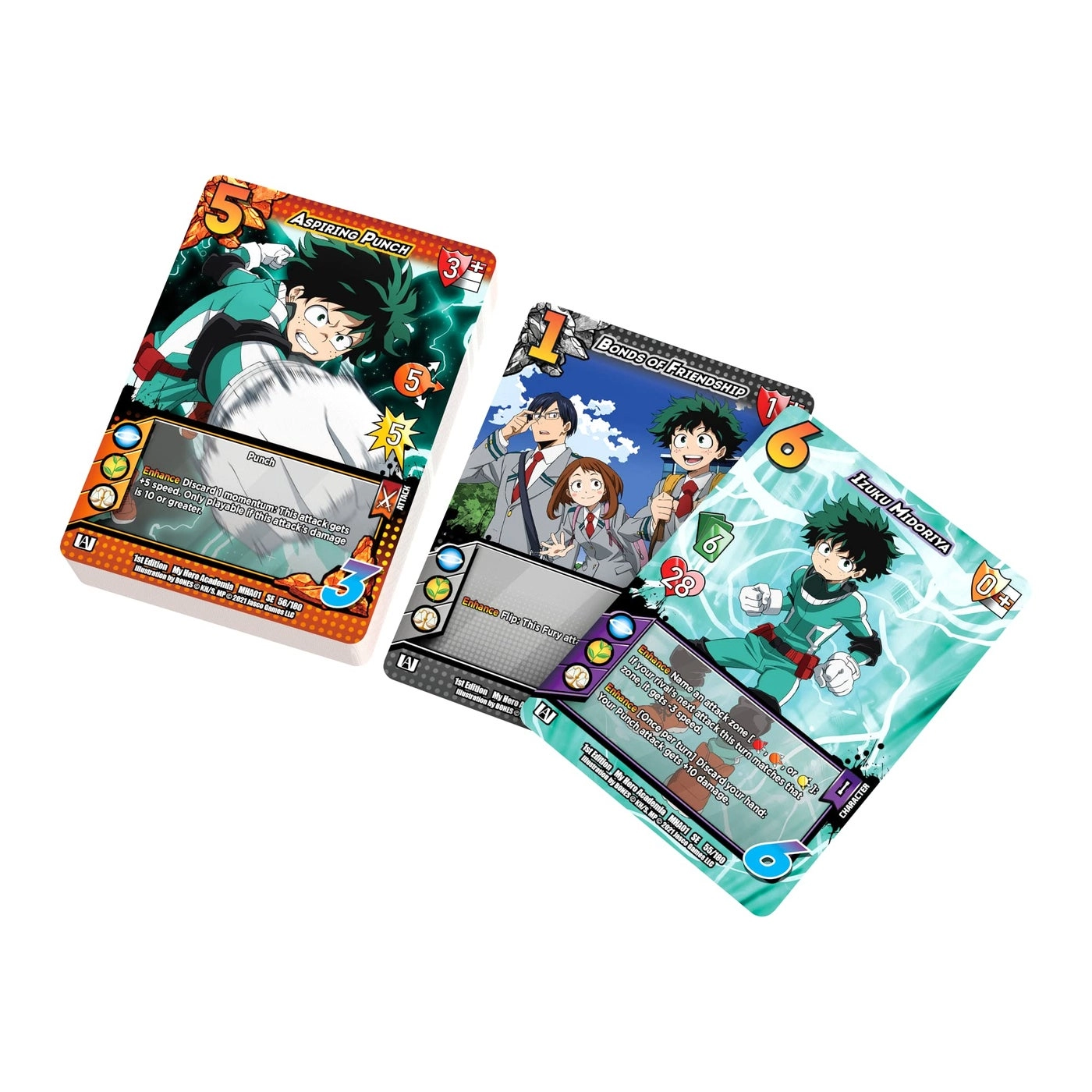 My Hero Academia Collectible Card Game Izuku Midoriya vs. Katsuki Two Player Rival Decks - 104-card starter set