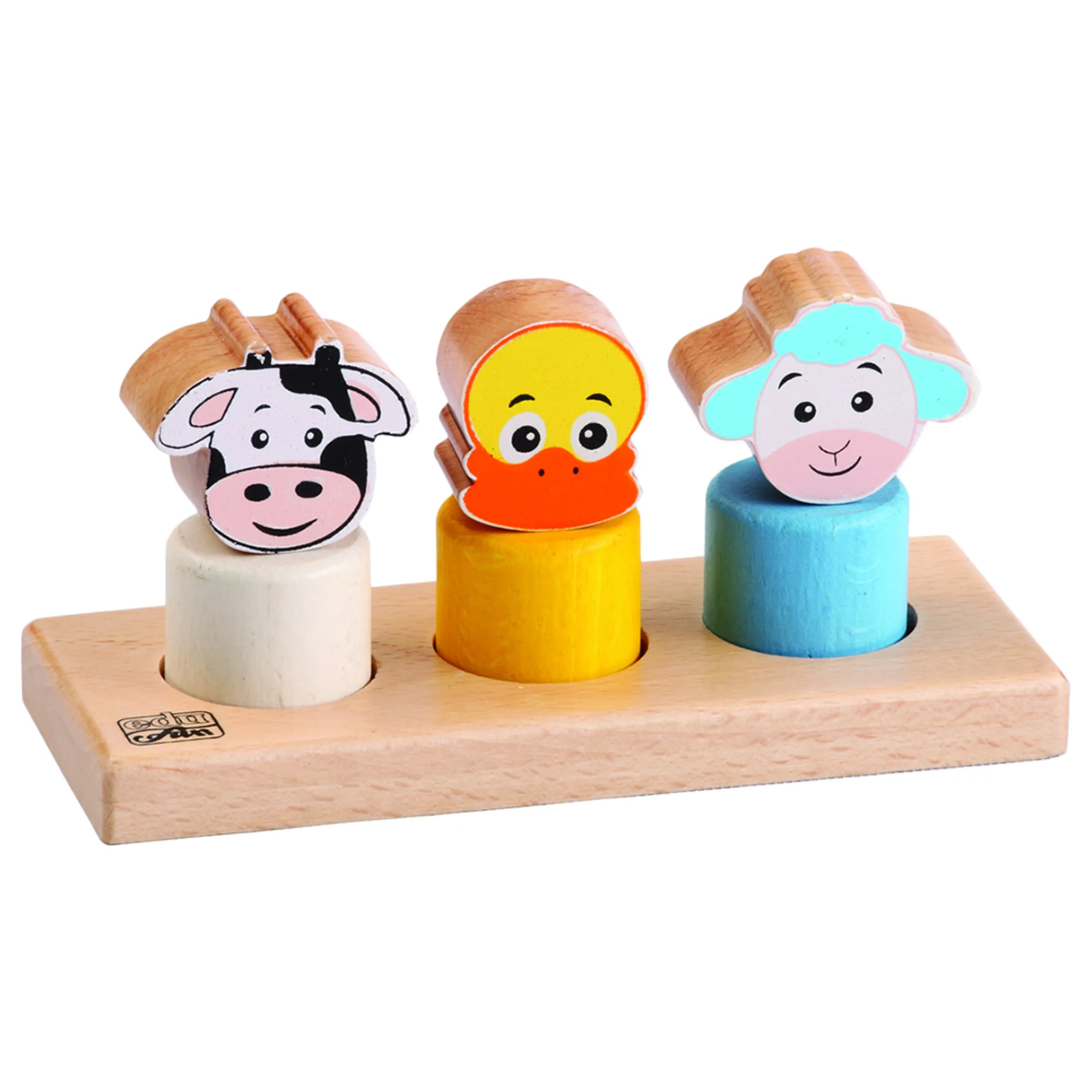 Edu Fun Screw Heads Wooden Animal - 6 months