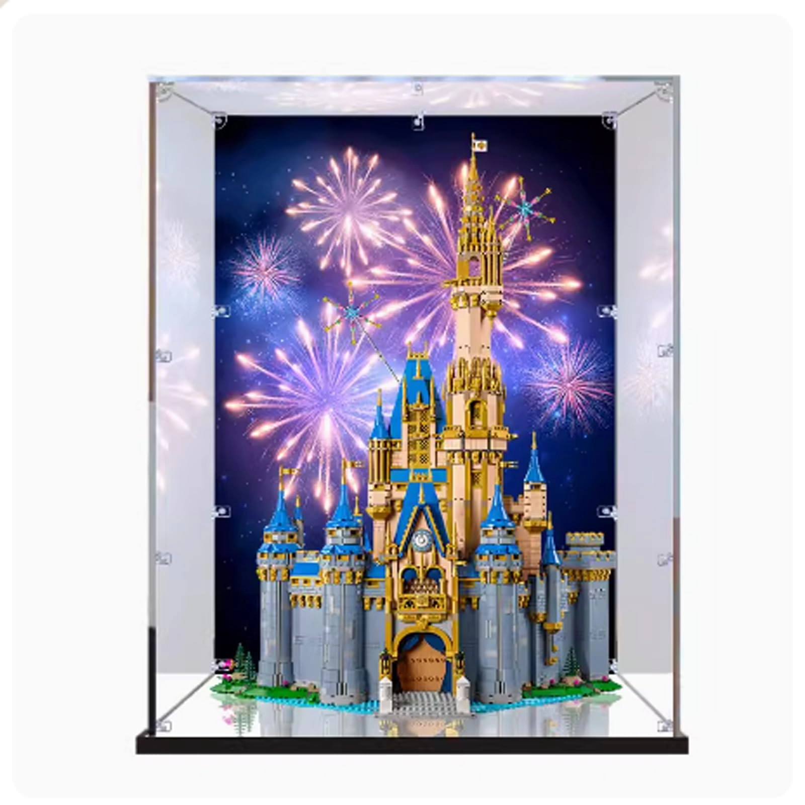 XDHVBES Acrylic Dustproof Display Case - 65x40x85cm Background + Mirror