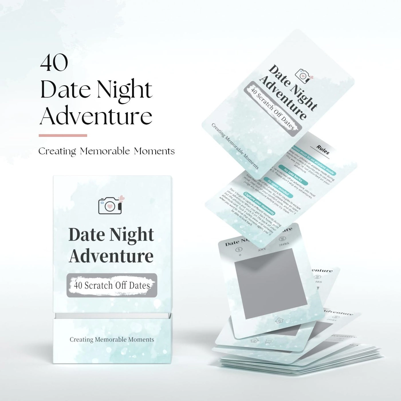40 Date Ideas for Couples - Scratch Off Card Game
