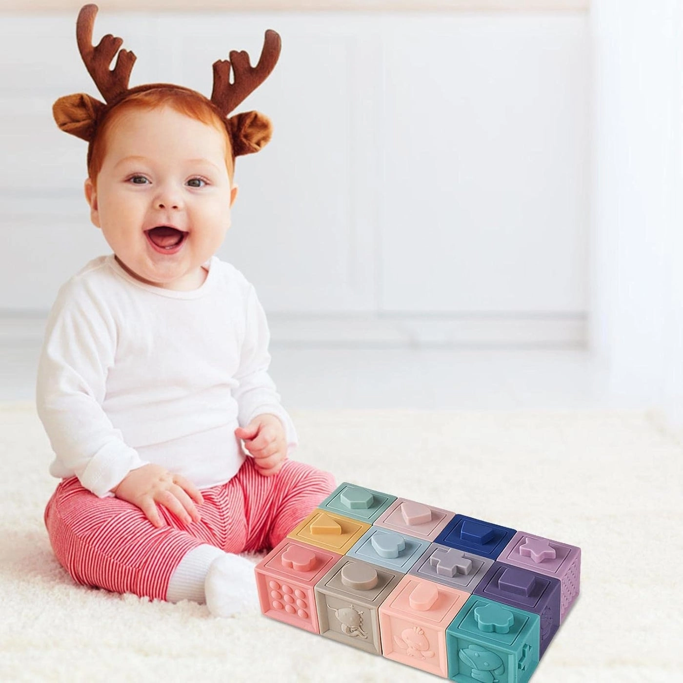 Toddler Stacking Blocks - Toddlers 12 pieces