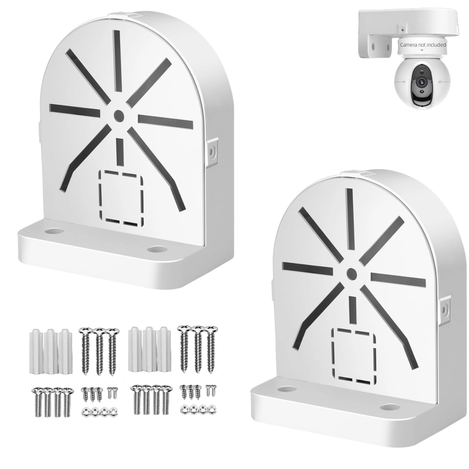 CTXSumTec Security Camera Wall Mount Bracket - Plastic 2 x L-shap Dome Camera Bracket